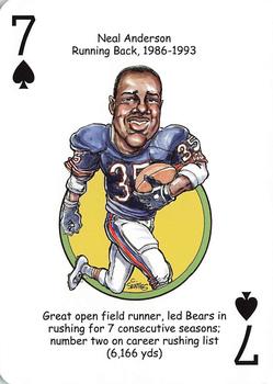 2019 Hero Decks Chicago Bears Football Heroes Playing Cards #7♠ Neal Anderson Front