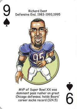 2019 Hero Decks Chicago Bears Football Heroes Playing Cards #9♠ Richard Dent Front