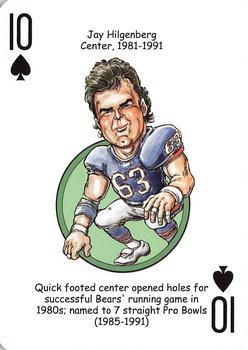 2019 Hero Decks Chicago Bears Football Heroes Playing Cards #10♠ Jay Hilgenberg Front