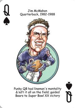 2019 Hero Decks Chicago Bears Football Heroes Playing Cards #Q♠ Jim McMahon Front