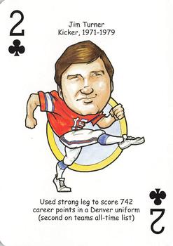 2006 Hero Decks Denver Broncos Football Heroes Playing Cards #2♣ Jim Turner Front