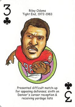 2006 Hero Decks Denver Broncos Football Heroes Playing Cards #3♣ Riley Odoms Front