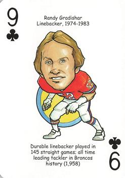 2006 Hero Decks Denver Broncos Football Heroes Playing Cards #9♣ Randy Gradishar Front