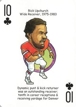 2006 Hero Decks Denver Broncos Football Heroes Playing Cards #10♣ Rick Upchurch Front