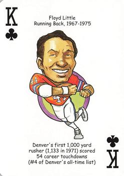 2006 Hero Decks Denver Broncos Football Heroes Playing Cards #K♣ Floyd Little Front