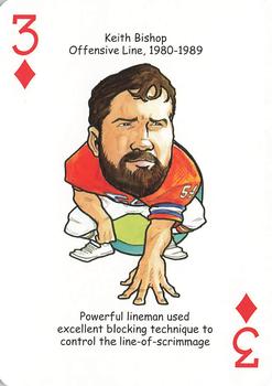 2006 Hero Decks Denver Broncos Football Heroes Playing Cards #3♦ Keith Bishop Front