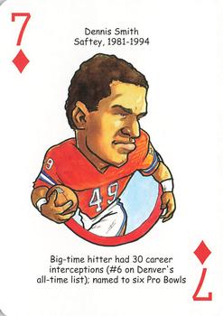 2006 Hero Decks Denver Broncos Football Heroes Playing Cards #7♦ Dennis Smith Front