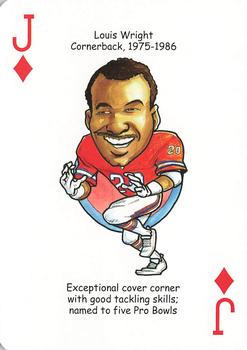 2006 Hero Decks Denver Broncos Football Heroes Playing Cards #J♦ Louis Wright Front