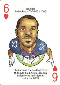 2006 Hero Decks Denver Broncos Football Heroes Playing Cards #6♥ Ian Gold Front