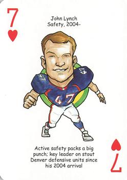 2006 Hero Decks Denver Broncos Football Heroes Playing Cards #7♥ John Lynch Front