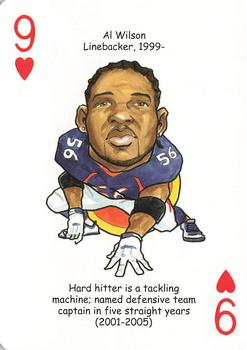 2006 Hero Decks Denver Broncos Football Heroes Playing Cards #9♥ Al Wilson Front