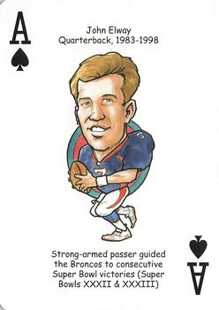 2006 Hero Decks Denver Broncos Football Heroes Playing Cards #A♠ John Elway Front