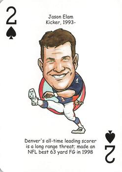 2006 Hero Decks Denver Broncos Football Heroes Playing Cards #2♠ Jason Elam Front