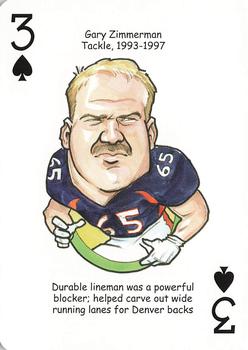 2006 Hero Decks Denver Broncos Football Heroes Playing Cards #3♠ Gary Zimmerman Front