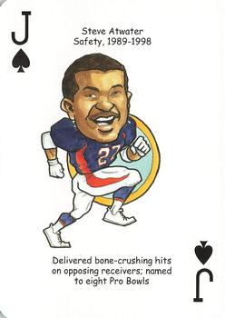 2006 Hero Decks Denver Broncos Football Heroes Playing Cards #J♠ Steve Atwater Front