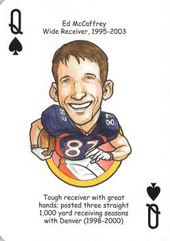 2006 Hero Decks Denver Broncos Football Heroes Playing Cards #Q♠ Ed McCaffrey Front