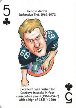 2012 Hero Decks Dallas Cowboys Football Heroes Playing Cards #5♣ George Andrie Front