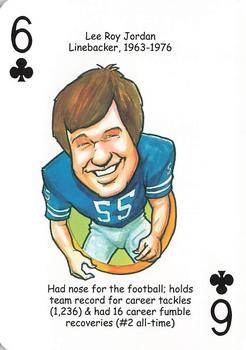2012 Hero Decks Dallas Cowboys Football Heroes Playing Cards #6♣ Lee Roy Jordan Front