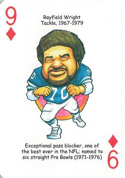 2012 Hero Decks Dallas Cowboys Football Heroes Playing Cards #9♦ Rayfield Wright Front