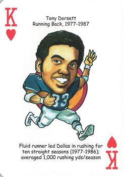 2012 Hero Decks Dallas Cowboys Football Heroes Playing Cards #K♥ Tony Dorsett Front