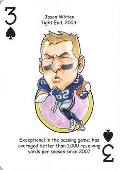 2012 Hero Decks Dallas Cowboys Football Heroes Playing Cards #3♠ Jason Witten Front