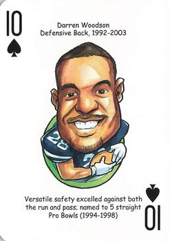 2012 Hero Decks Dallas Cowboys Football Heroes Playing Cards #10♠ Darren Woodson Front