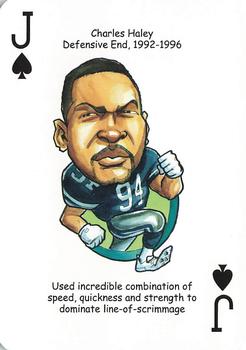 2012 Hero Decks Dallas Cowboys Football Heroes Playing Cards #J♠ Charles Haley Front