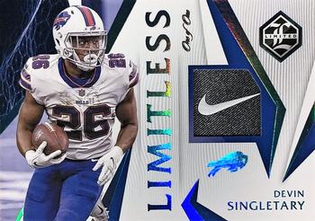 2020 Panini Limited - Limitless Materials Sapphire Spotlight #LM-DSI Devin Singletary Front