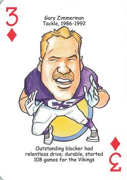 2015 Hero Decks Minnesota Vikings Football Heroes Playing Cards #3♦ Gary Zimmerman Front