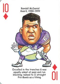 2015 Hero Decks Minnesota Vikings Football Heroes Playing Cards #10♦ Randall McDaniel Front