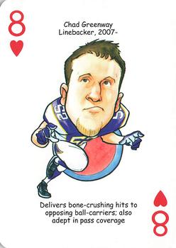 2015 Hero Decks Minnesota Vikings Football Heroes Playing Cards #8♥ Chad Greenway Front