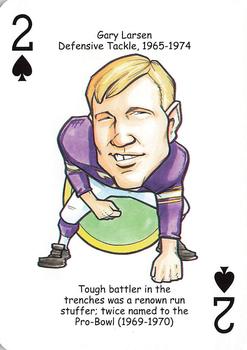 2015 Hero Decks Minnesota Vikings Football Heroes Playing Cards #2♠ Gary Larsen Front