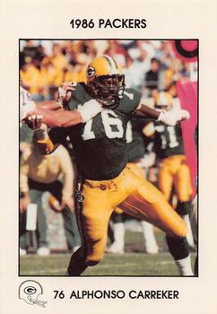 1986 Green Bay Packers Police - First Wisconsin Bank of Waukesha, Waukesha Police Department #NNO Alphonso Carreker Front