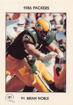 1986 Green Bay Packers Police - First Wisconsin Bank of Waukesha, Waukesha Police Department #NNO Brian Noble Front