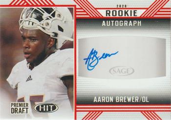2020 SAGE HIT - Rookie Autographs Orange #A80 Aaron Brewer Front