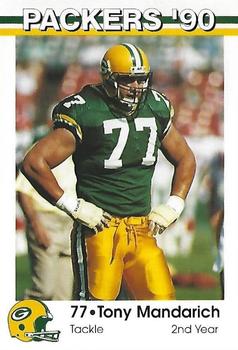 1990 Green Bay Packers Police - WIXK Radio New Richmond & New Richmond Police Department #5 Tony Mandarich Front