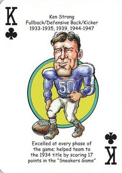 2018 Hero Decks New York Giants Football Heroes Playing Cards #K♣ Ken Strong Front