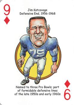 2018 Hero Decks New York Giants Football Heroes Playing Cards #9♦ Jim Katcavage Front