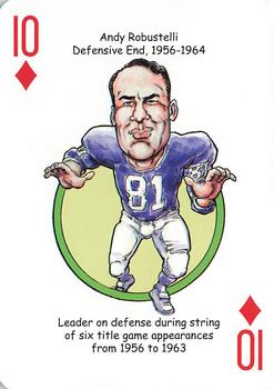 2018 Hero Decks New York Giants Football Heroes Playing Cards #10♦ Andy Robustelli Front