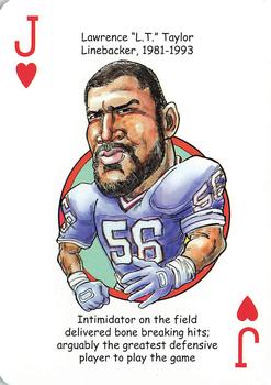 2018 Hero Decks New York Giants Football Heroes Playing Cards #J♥ Lawrence Taylor Front