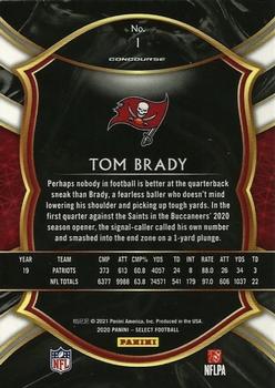 2020 Panini Select #1 Tom Brady Back