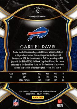 2020 Panini Select #82 Gabriel Davis Back