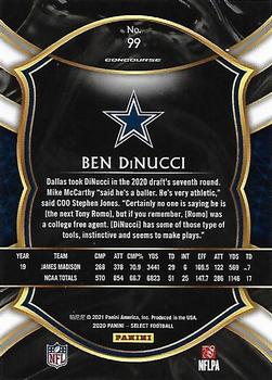 2020 Panini Select #99 Ben DiNucci Back
