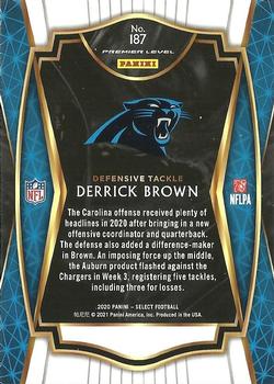 2020 Panini Select #187 Derrick Brown Back