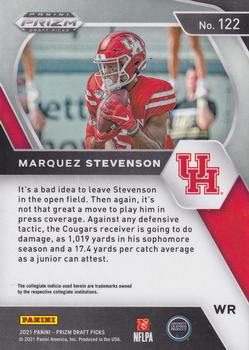 2021 Panini Prizm Draft Picks Collegiate #122 Marquez Stevenson Back