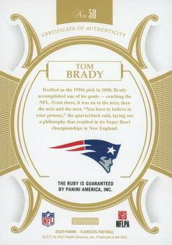 2020 Panini Flawless #58 Tom Brady Back