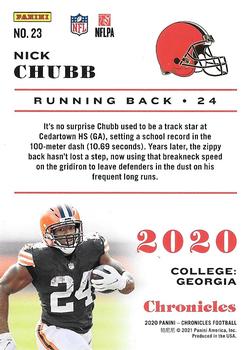 2020 Panini Chronicles #23 Nick Chubb Back