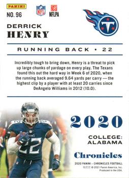 2020 Panini Chronicles #96 Derrick Henry Back