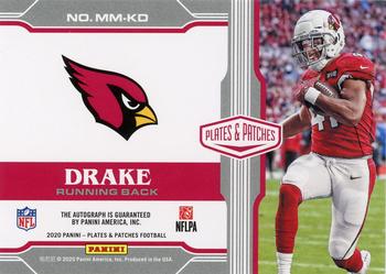 2020 Panini Plates & Patches - Marquee Marks #MM-KD Kenyan Drake Back