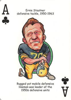 2005 Hero Decks Pittsburgh Steelers Football Heroes Playing Cards #A♣ Ernie Stautner Front
